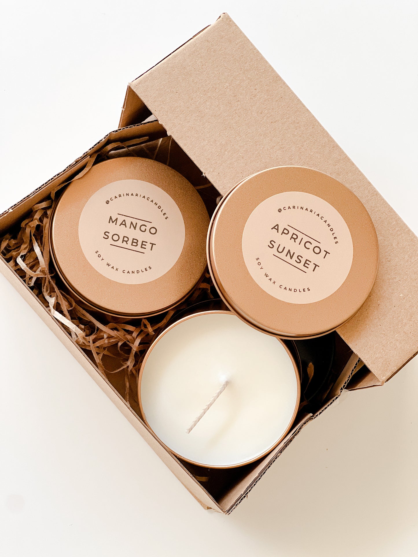APRICOT SUNSET  & MANGO SORBET CANDLE TIN BUNDLE